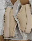 Women's Ultra Mini Platform Boots with Fur Lining – Stylish Ankle Booties for Winter 10