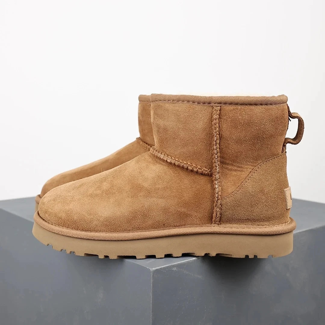 Women's Ultra Mini Platform Boots with Fur Lining – Stylish Ankle Booties for Winter 15