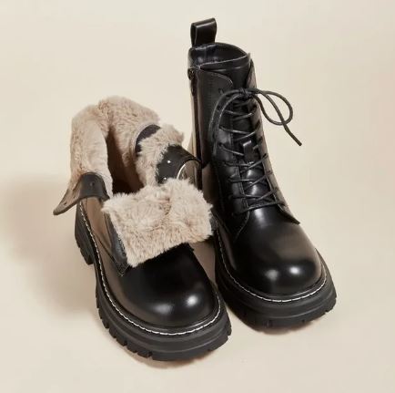 Women's Waterproof Fur Boots with Anti-Slip Sole – Winter Comfort Footwear 0