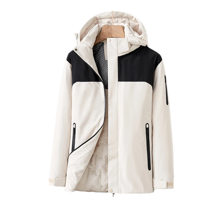 Women&#39;s Waterproof Quilted Jacket with Detachable Hood – Windproof Winter Coat for Outdoor Activities 7
