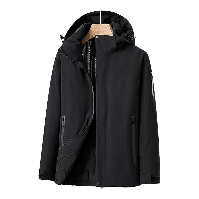 Women&#39;s Waterproof Quilted Jacket with Detachable Hood – Windproof Winter Coat for Outdoor Activities 8