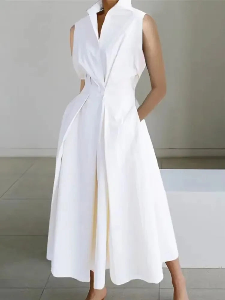 Womens Midi Dress with Chic A-Line Design & Comfortable Fit 0