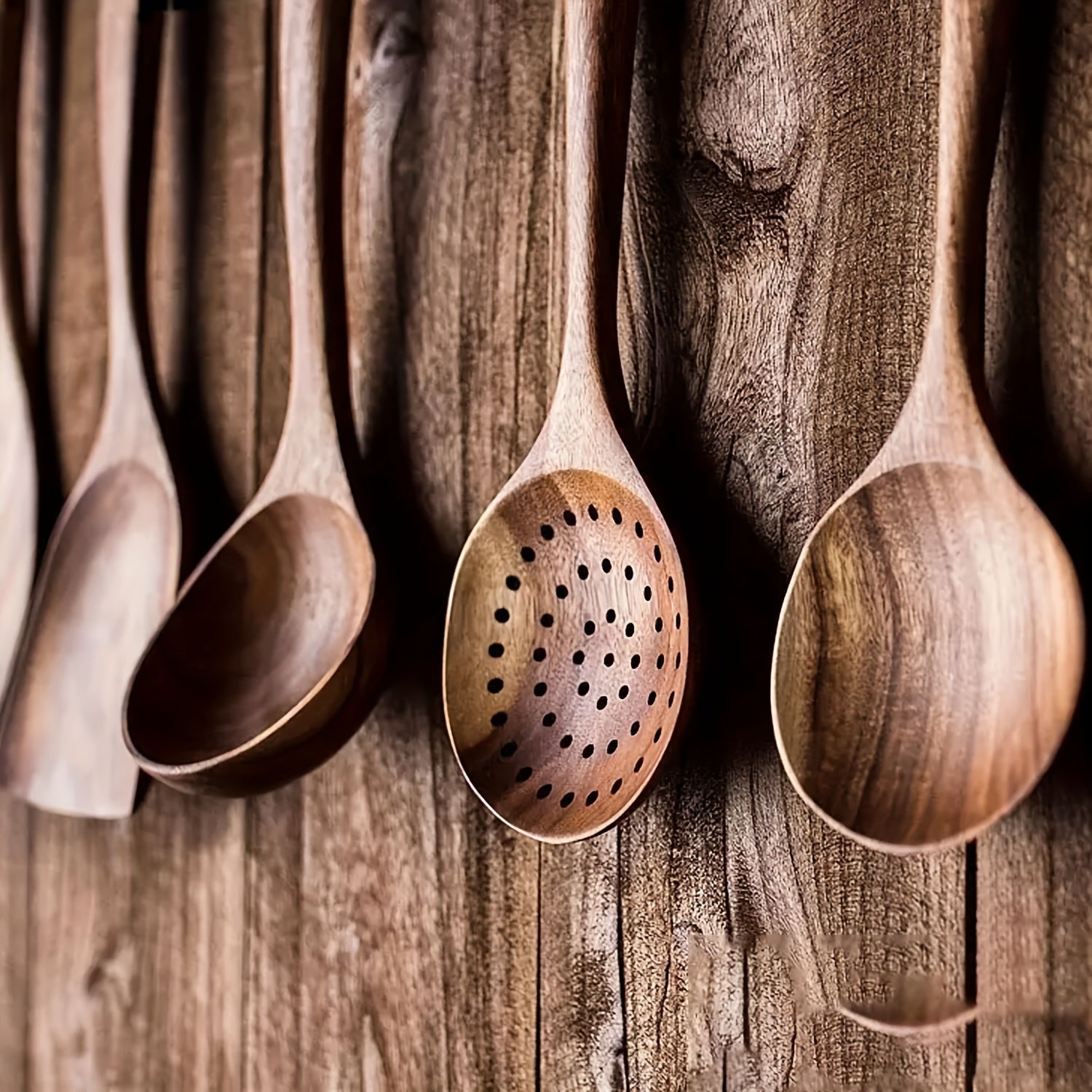 WoodCrafte | Premium Wooden Cooking Utensil Set for Non-Stick Cookware 3