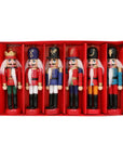 WoodSplendor | Set of 6 Mini Nutcracker Ornaments 0