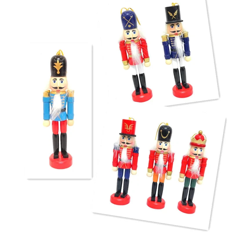 WoodSplendor | Set of 6 Mini Nutcracker Ornaments 6