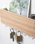 WoodenElegance | Stylish Modern Key Holder for Wall with Colorful Hooks 0