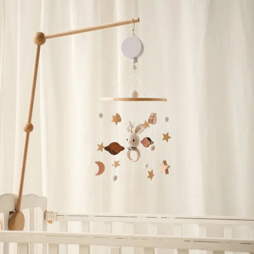 Wooden Baby Mobile – Natural Crib Mobile for Soothing Sleep and Nursery Decor 1