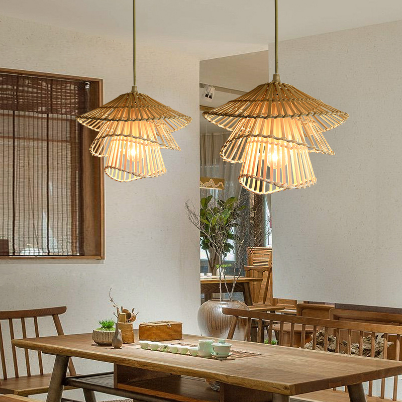 Woodhaven | Refined Rattan Wooden Hanging Lamp 0