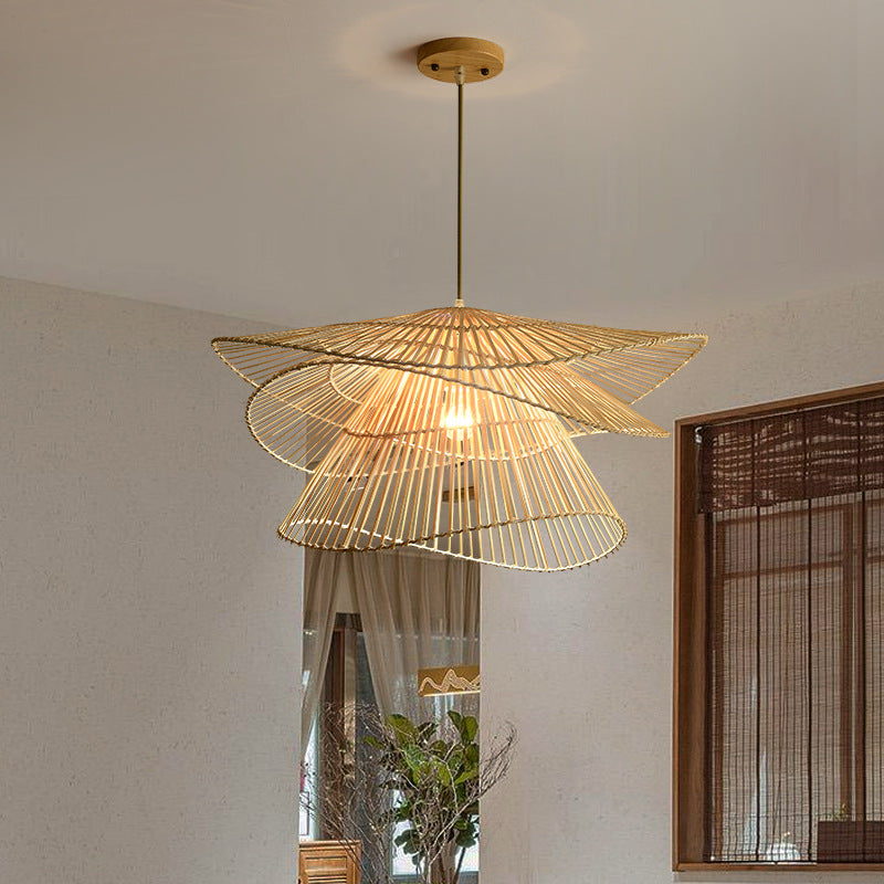 Woodhaven | Refined Rattan Wooden Hanging Lamp 2