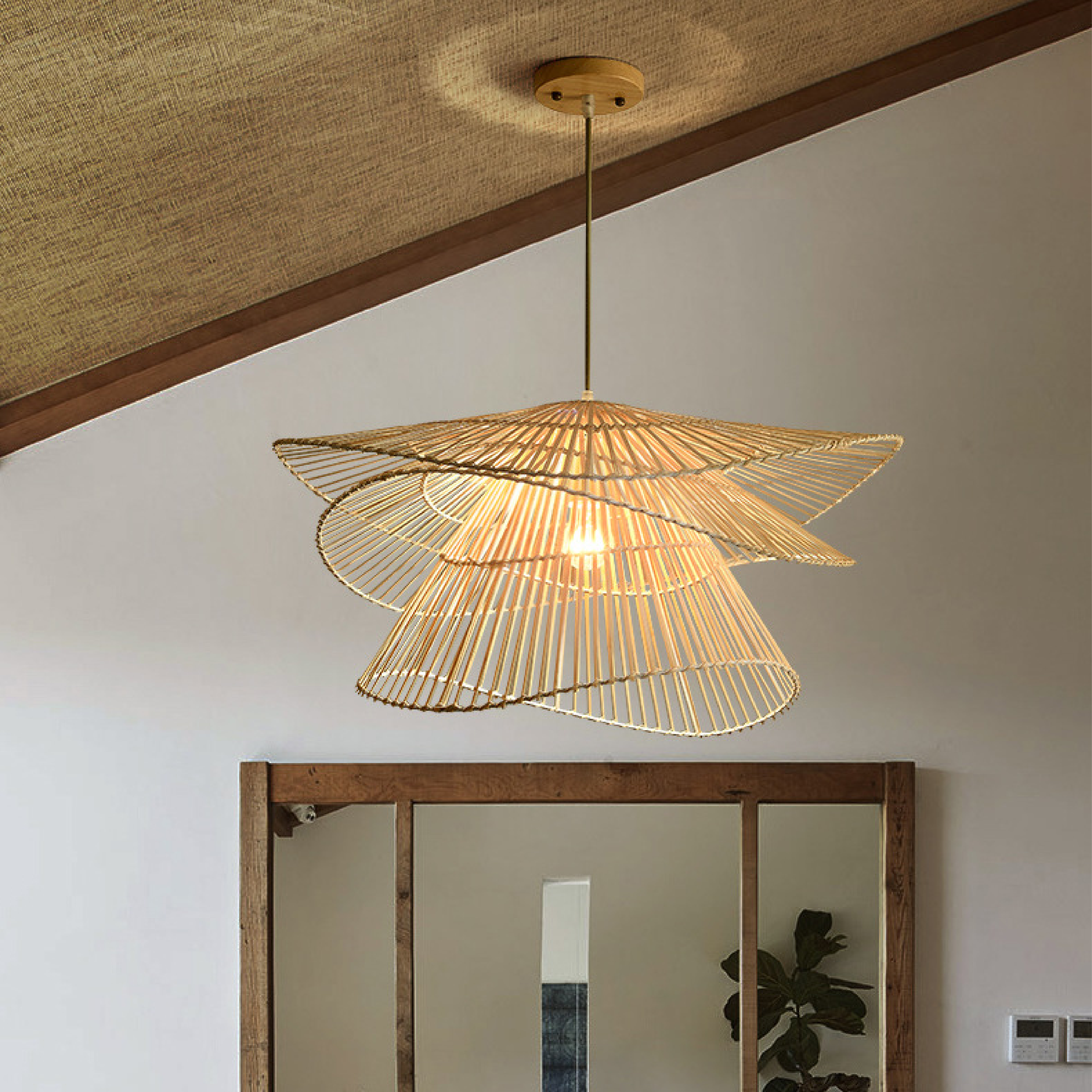 Woodhaven | Refined Rattan Wooden Hanging Lamp 3
