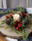WreathElegance | Stylish Candle Holder for Christmas Decoration 1