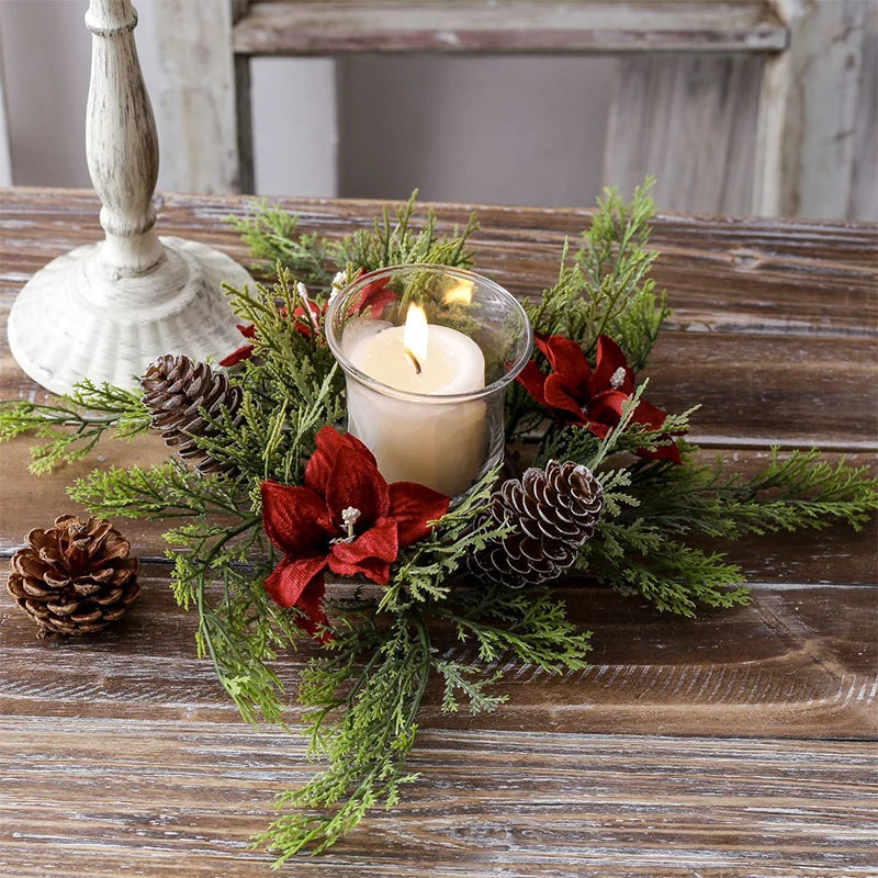 WreathElegance | Stylish Candle Holder for Christmas Decoration 2