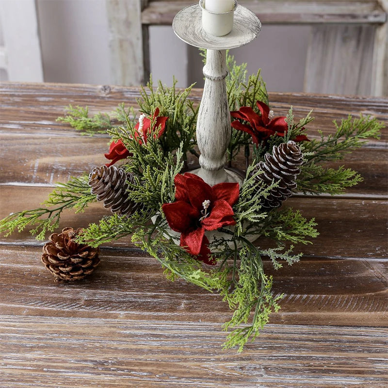 WreathElegance | Stylish Candle Holder for Christmas Decoration 3