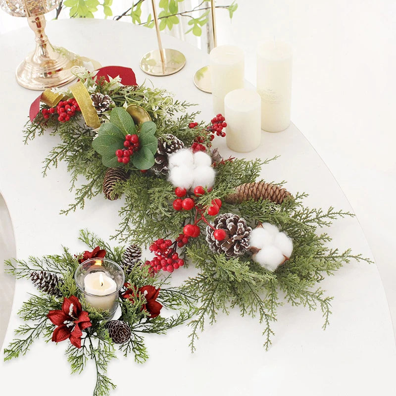 WreathElegance | Stylish Candle Holder for Christmas Decoration 4
