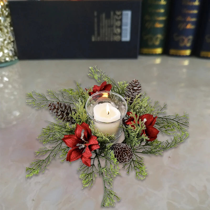 WreathElegance | Stylish Candle Holder for Christmas Decoration 5