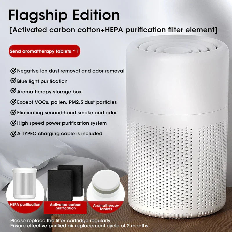 ZenAir | Mini Air Purifier with HEPA Filter for Fresh, All-Day Clean Air 6