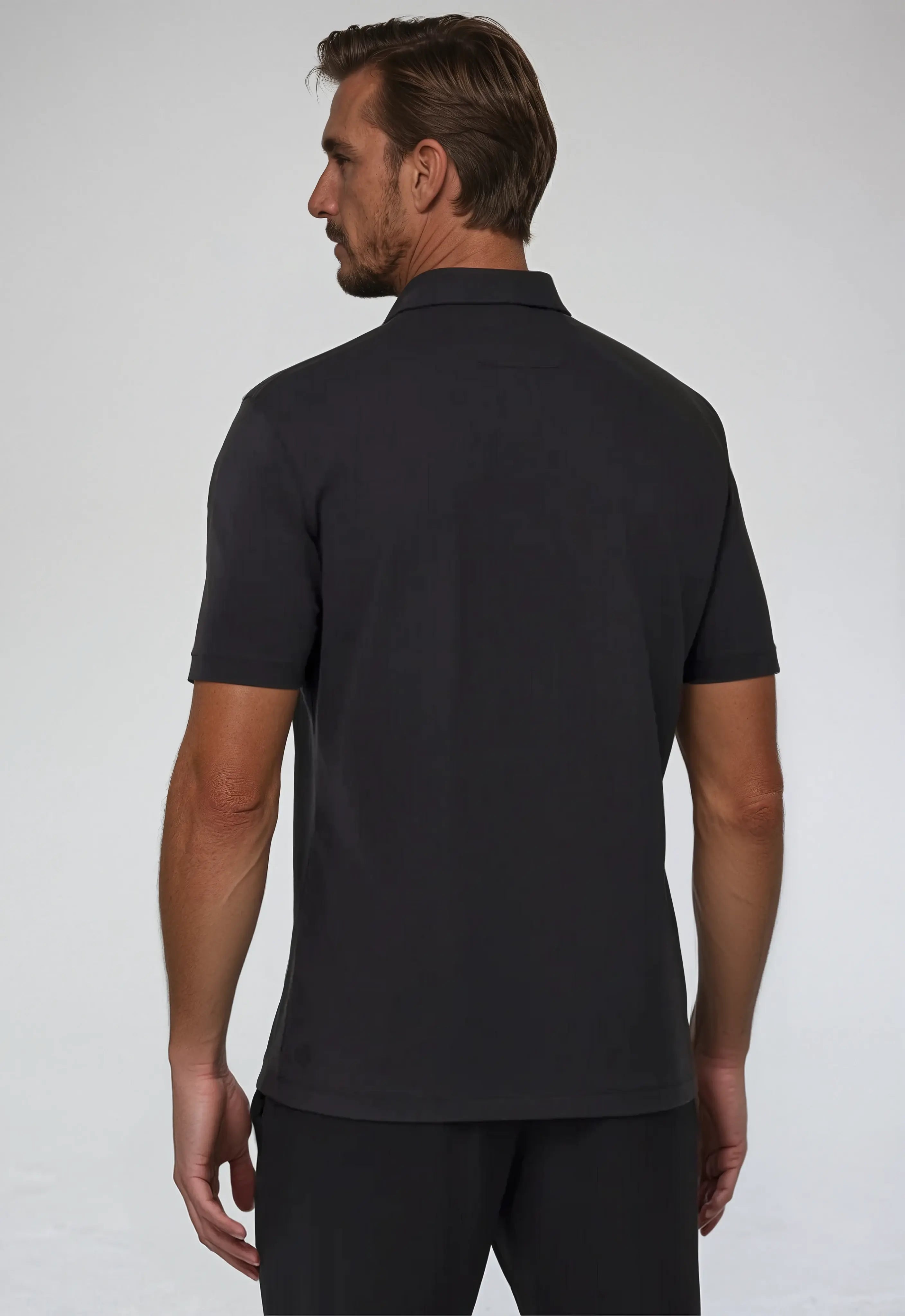 Ethan | Modern Stylish Black Polo Shirt 2