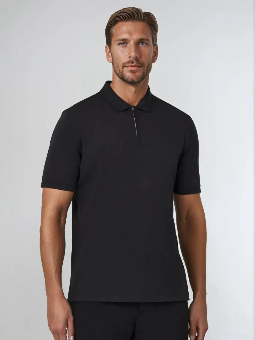 Ethan | Modern Stylish Black Polo Shirt 1