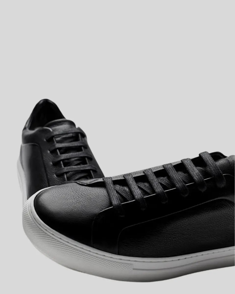 Ethan | Stylish Black Leather Sneakers 4
