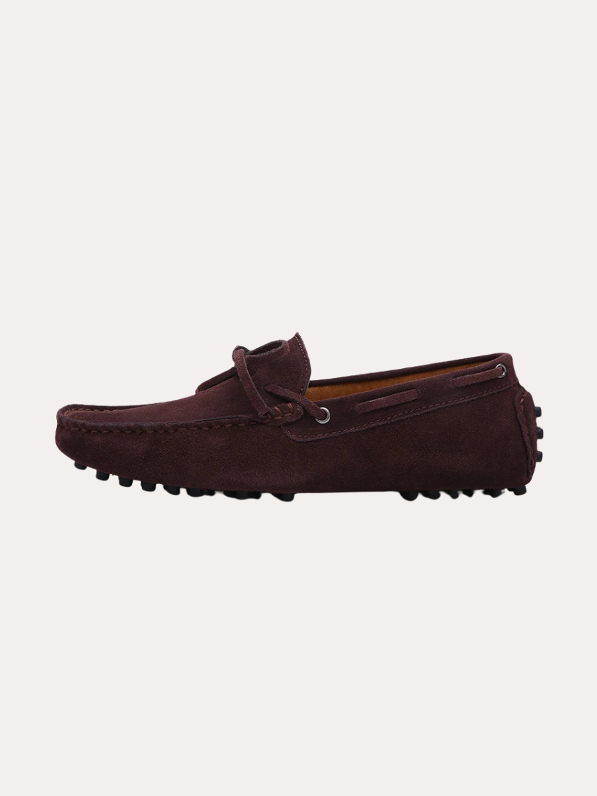 Ethan | Luxurious Dark Brown Suede Moccasins Shoes for Men 2