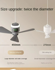 LED Night Light Ceiling Fan for Camping and Portable Use