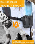 Wearable Waist Fan with Power Bank Function and Flashlight