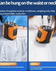Wearable Waist Fan with Power Bank Function and Flashlight