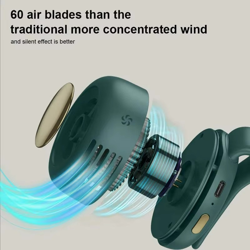 Clip-On Wirbelwind Ventilator für Hals und Taille Tragbare Kühlung