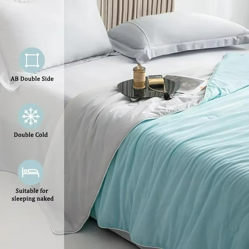 Cooling Summer Blanket with Dual-Sided Cold Touch Fabric