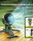 Outdoor Camping Fan with Adjustable Airflow Cooling Function