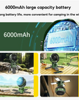 Outdoor Camping Fan with Adjustable Airflow Cooling Function