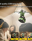 Outdoor Camping Fan with Adjustable Airflow Cooling Function