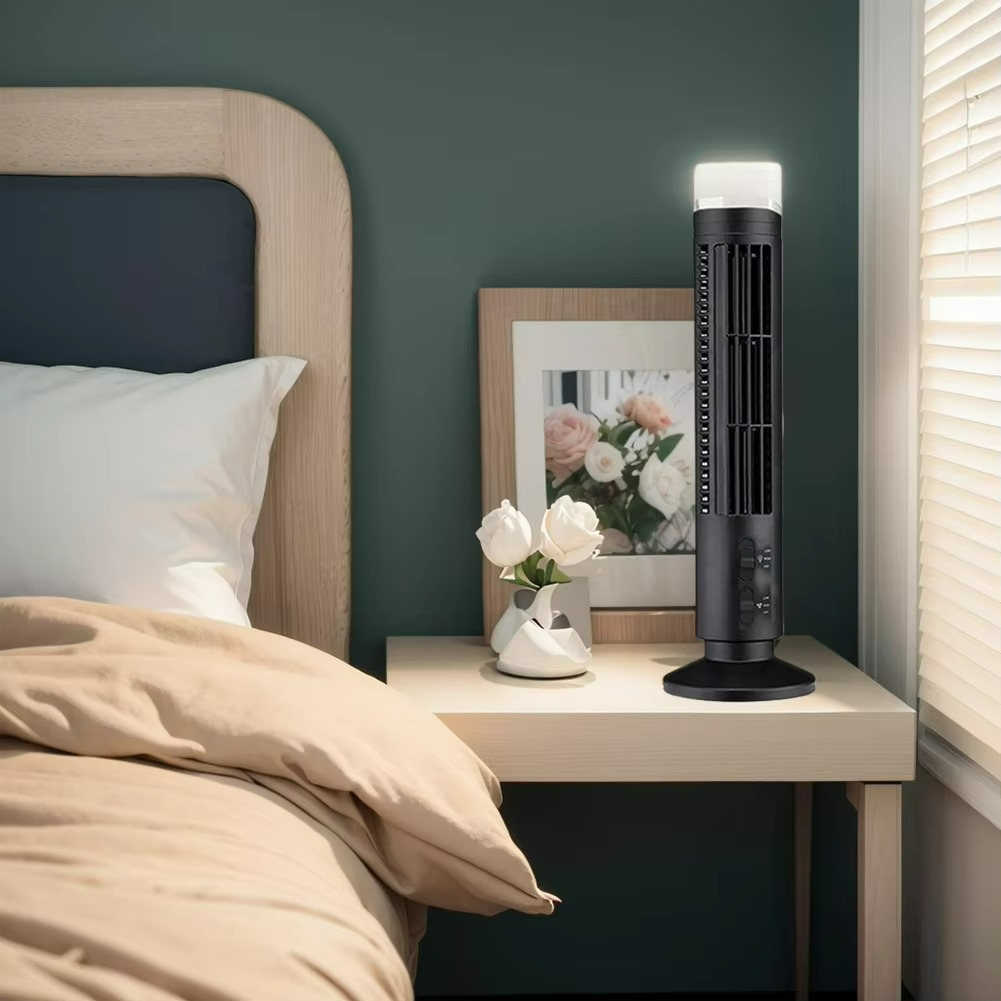 Electric Bladeless Desktop Fan with Tower Design