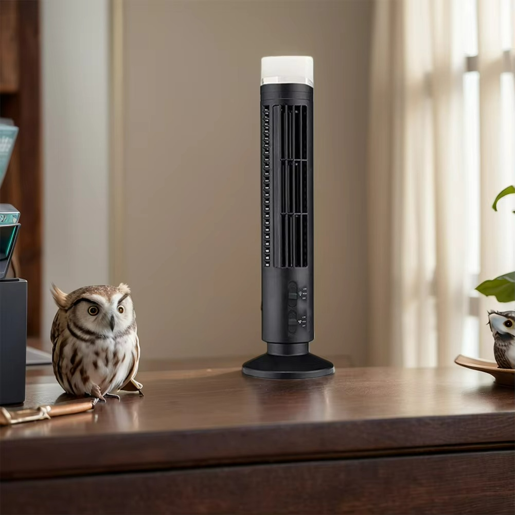 Electric Bladeless Desktop Fan with Tower Design