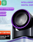 Quiet Desktop Air Cooler Fan with Digital Display and Wireless Portability