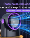 Quiet Desktop Air Cooler Fan with Digital Display and Wireless Portability