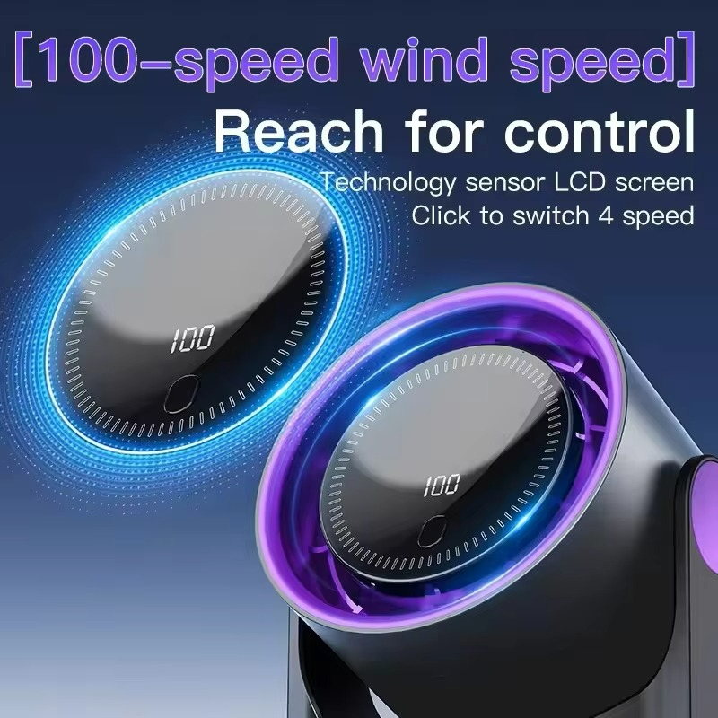 Quiet Desktop Air Cooler Fan with Digital Display and Wireless Portability