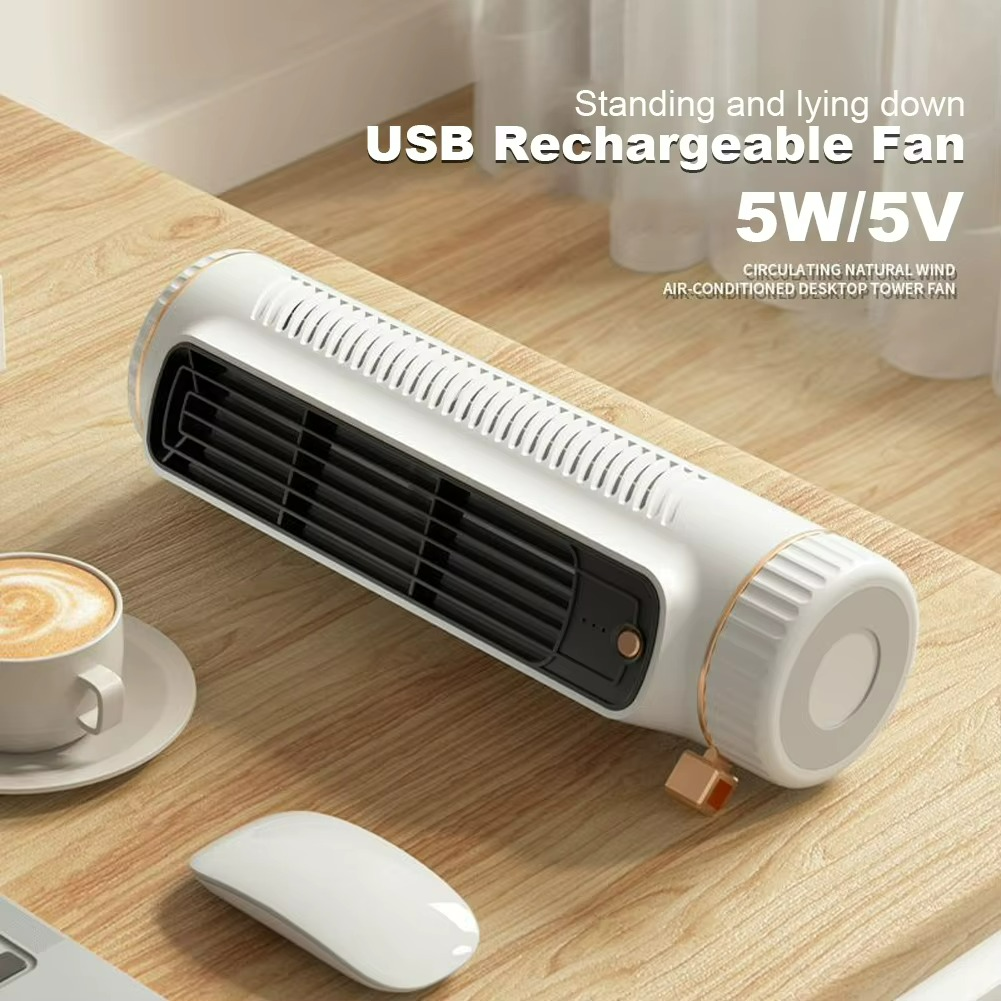 USB wiederaufladbarer Turmventilator kompakter tragbarer Luftkühler