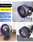 Portable Octopus Fan Handheld Design with USB Rechargeable Battery