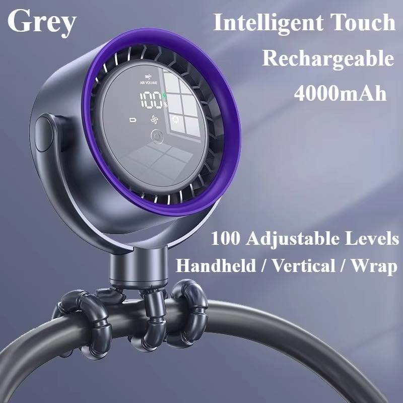 Portable Octopus Fan Handheld Design with USB Rechargeable Battery