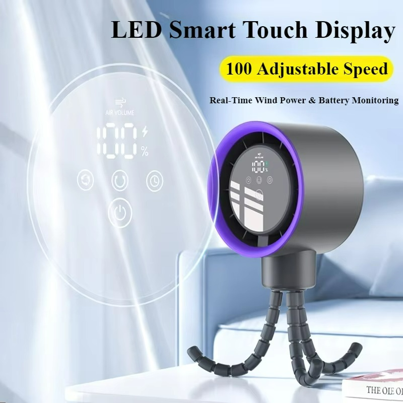 Portable Octopus Fan Handheld Design with USB Rechargeable Battery