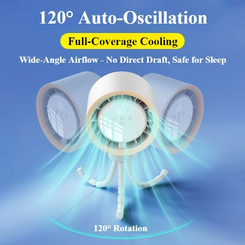 Portable Octopus Fan Handheld Design with USB Rechargeable Battery