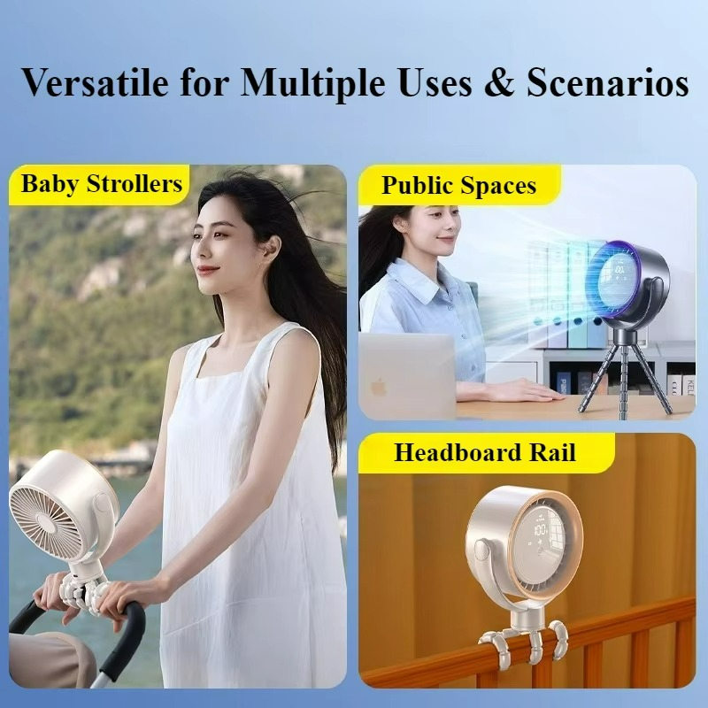 Portable Octopus Fan Handheld Design with USB Rechargeable Battery