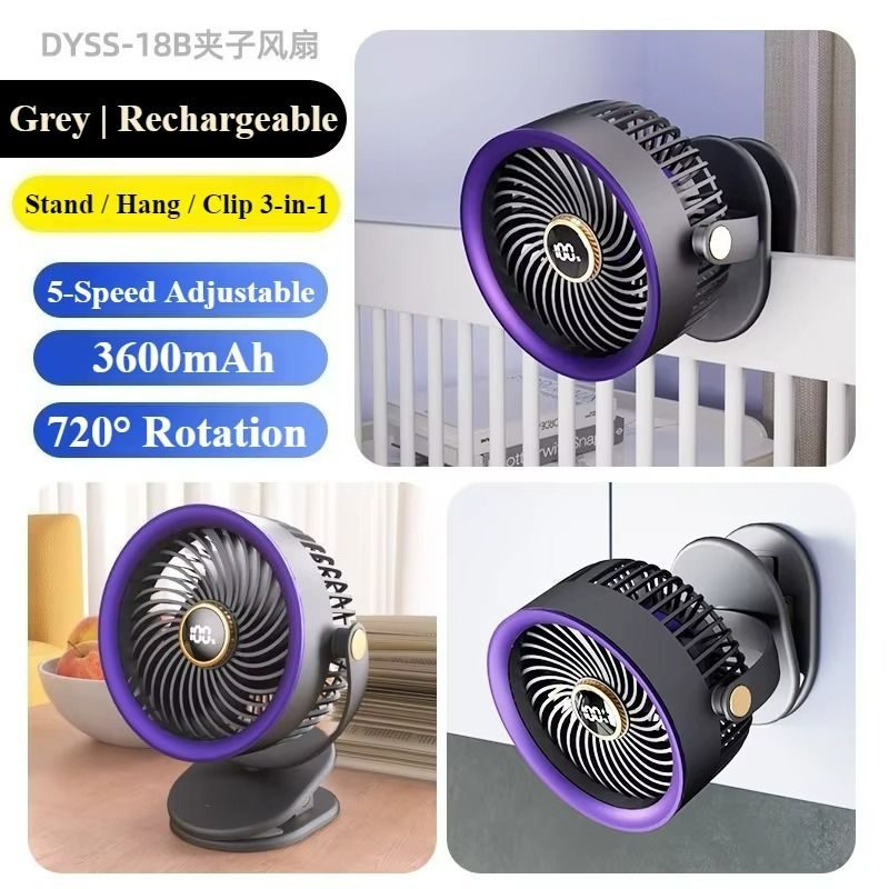 Portable Octopus Fan Handheld Design with USB Rechargeable Battery