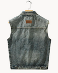 Claes Stylish Denim Vest-Vests-Blue-XS-EdelmannandCo.