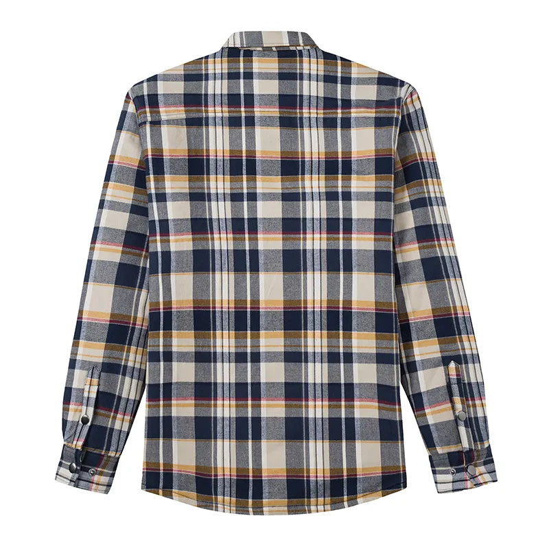 Comfy and Plush Flannel Jacket-Jackets-Yellow-S-EdelmannandCo.