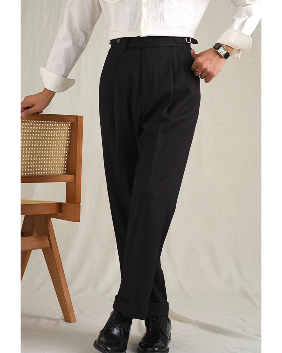 Fabio Palermo Premium Dress Trousers-French Gray-29-EdelmannandCo.