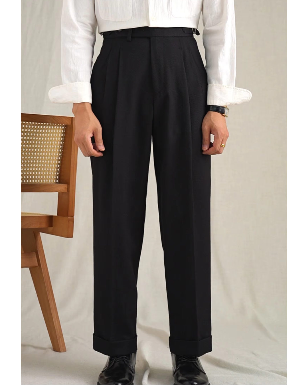 Fabio Palermo Premium Dress Trousers-French Gray-29-EdelmannandCo.