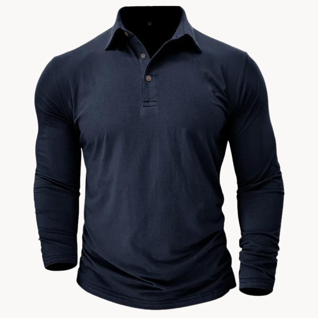 Marius Comfortable Polo Shirt-Blue-S-EdelmannandCo.