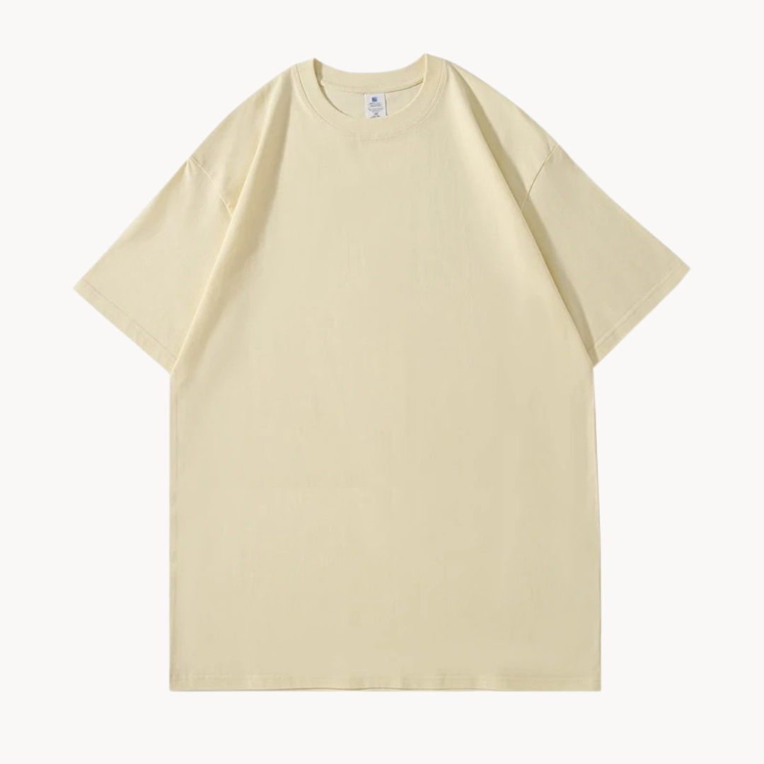 Premium Cotton Tee-Beige-XS-EdelmannandCo.